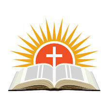 Bible Image with Cross and Light Around